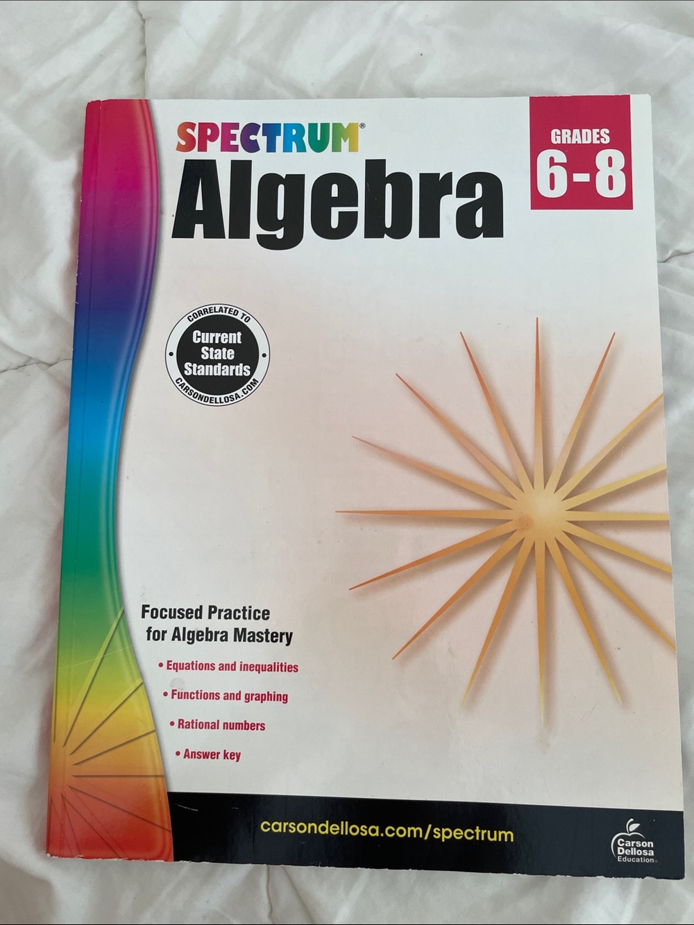 Spectrum algebra grades 6-8 workbook